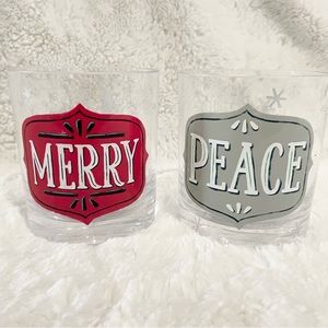Target Wondershop Christmas Holiday plastic tumbler set snowflake peace merry